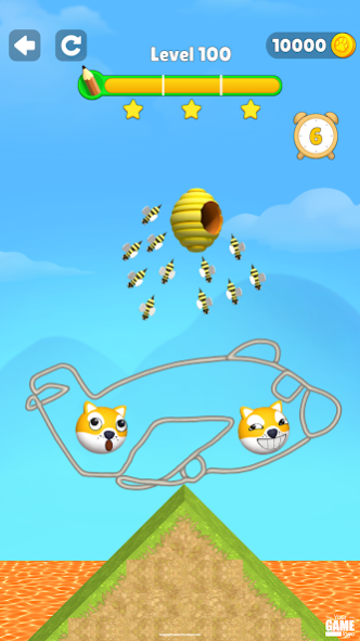 Doge vs Bee 3D: Draw to Save 1.31 Screenshot