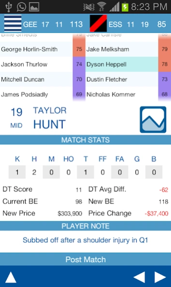 Dream-Stats Live AFL Scores 1.1.5 Screen Pics 3