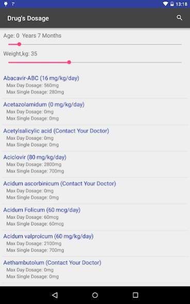 Drug Dose  Screenshot