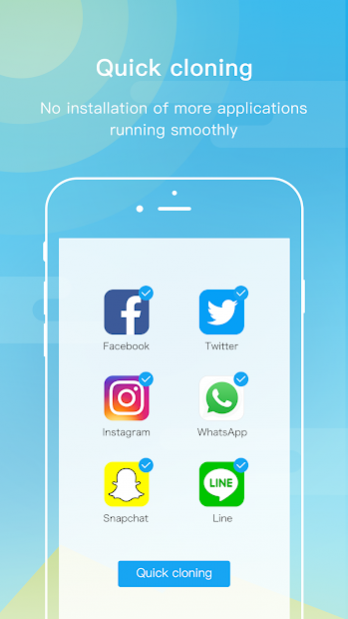 Dual Space - Multi Accounts & Fresh Blue Theme 2.0.6 Screenshot