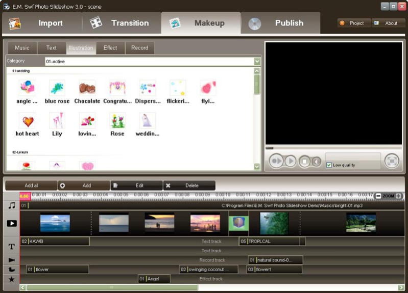 E.M. Swf Photo Slideshow 3.0 Screenshot