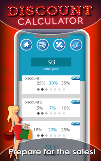 Easy Percentage Calculator – Discount Calculator 1.0 Screenshot