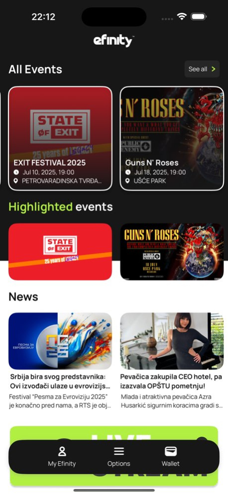 eFinity 7.7.1 Screenshot
