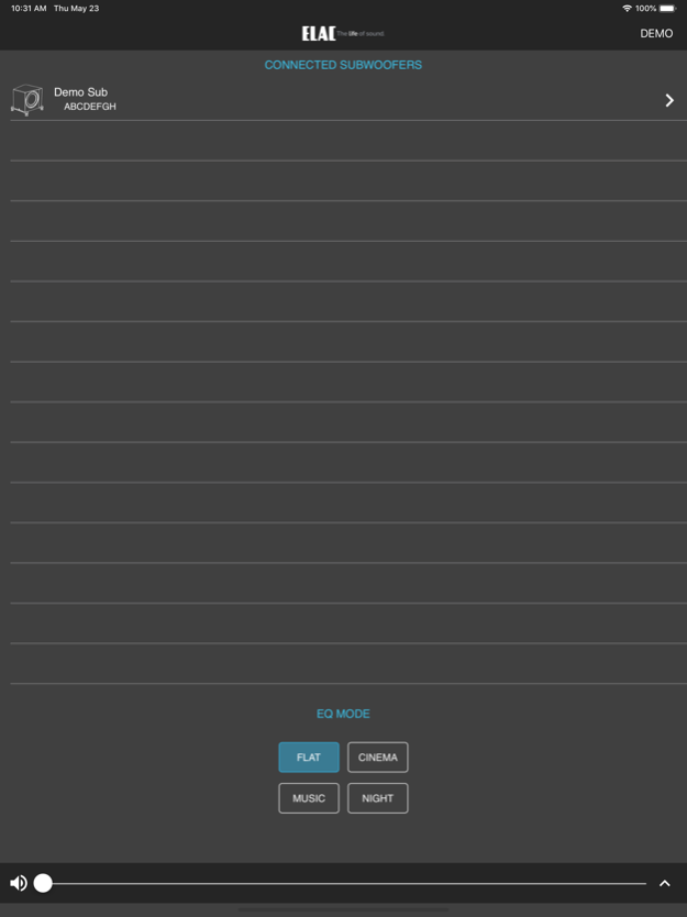 ELAC SUB Control 2.0 1.0.23 Display Captures 1