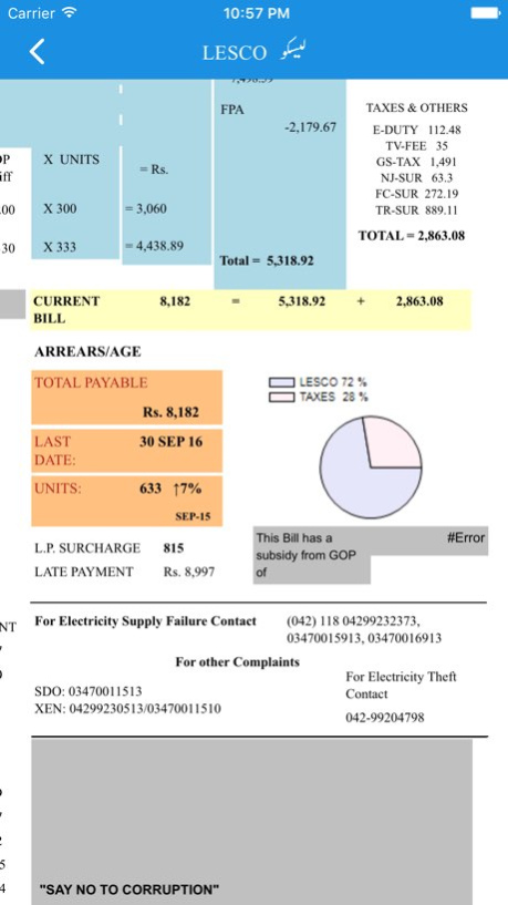 Electricity Bill 1.2 Screenshot