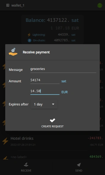Electrum Bitcoin Wallet 4.8.2 Screenshot