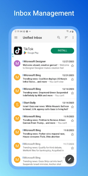 Email App for Hotmail  Screenshot
