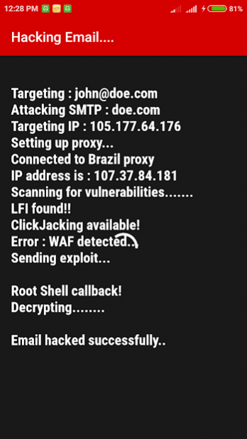 Email Hacker Simulator 1.05 Screenshot