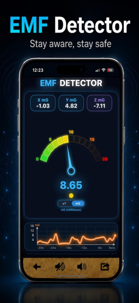 EMF Field Detector RF Scanner 7.4 Screenshot