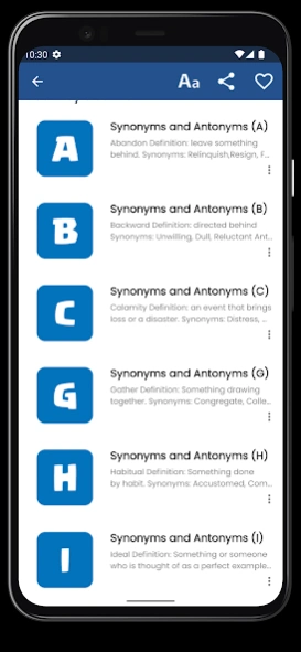 Synonyms and Antonyms  Screenshot