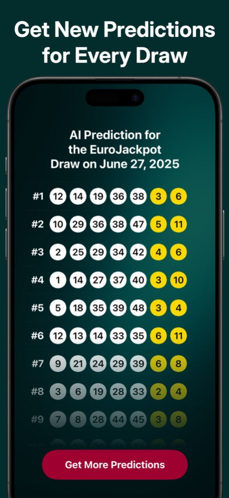 EuroJackpot AI Predictor 1.1.7 Screenshot