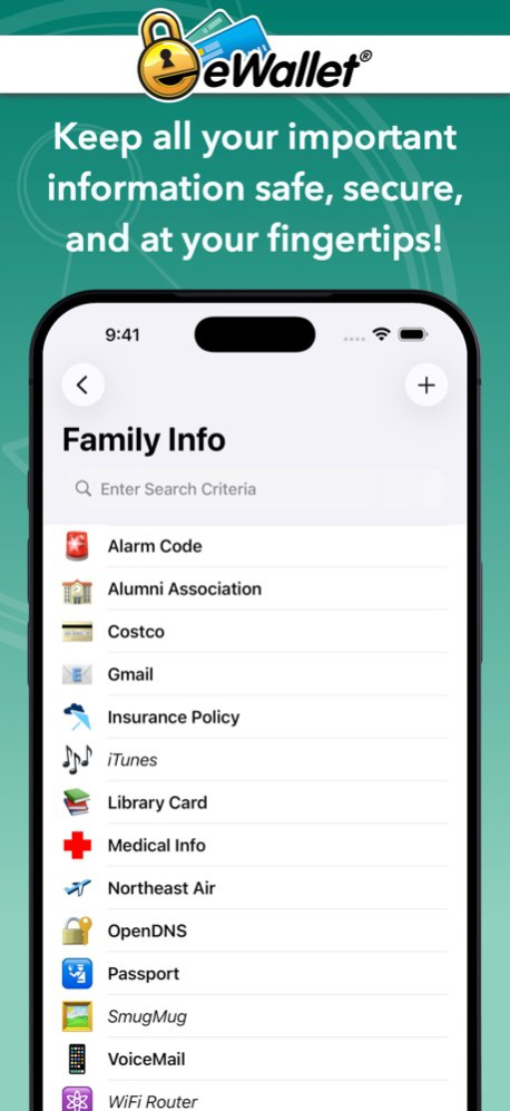 eWallet - Password Manager 8.14.2 Screenshot
