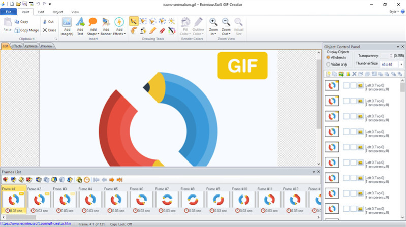 EximiousSoft GIF Creator 7.50 Screenshot