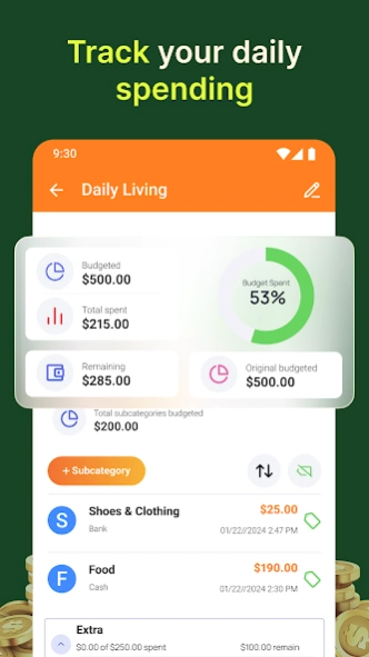 Budget planner-Expense tracker 9.0.1 Screenshot