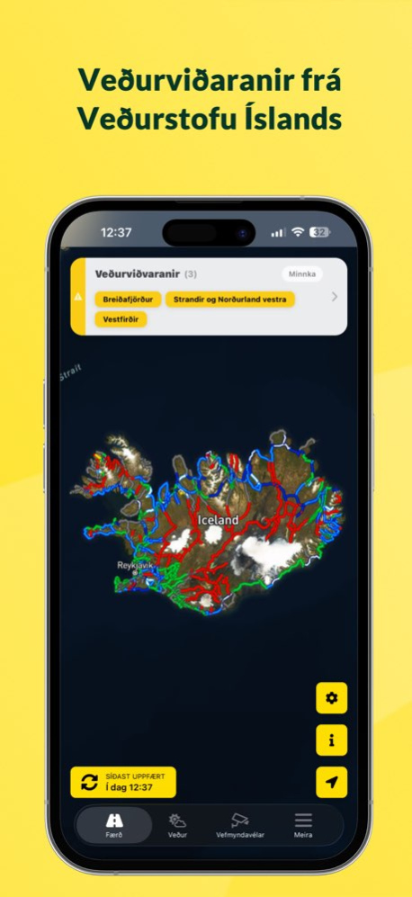 Færð og Veður: Road conditions 2.0.1 Screenshot