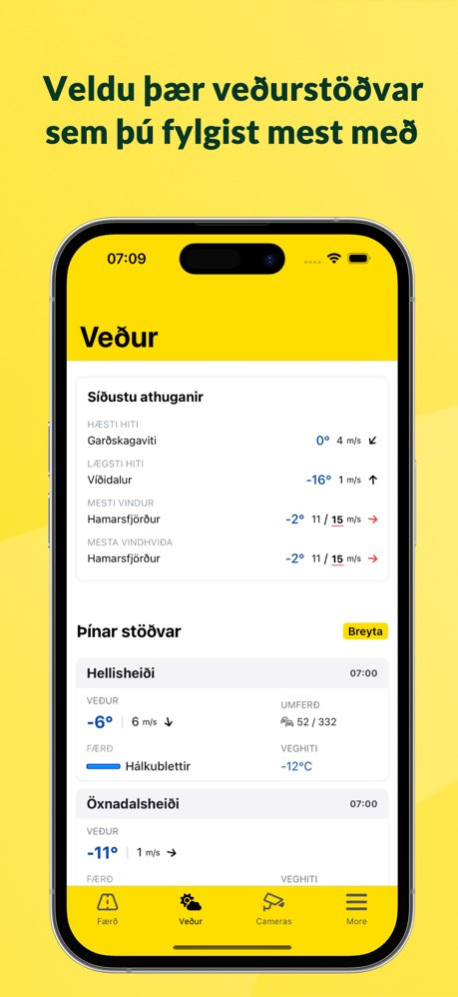 Færð og Veður: Road conditions 2.0.1 Screenshot