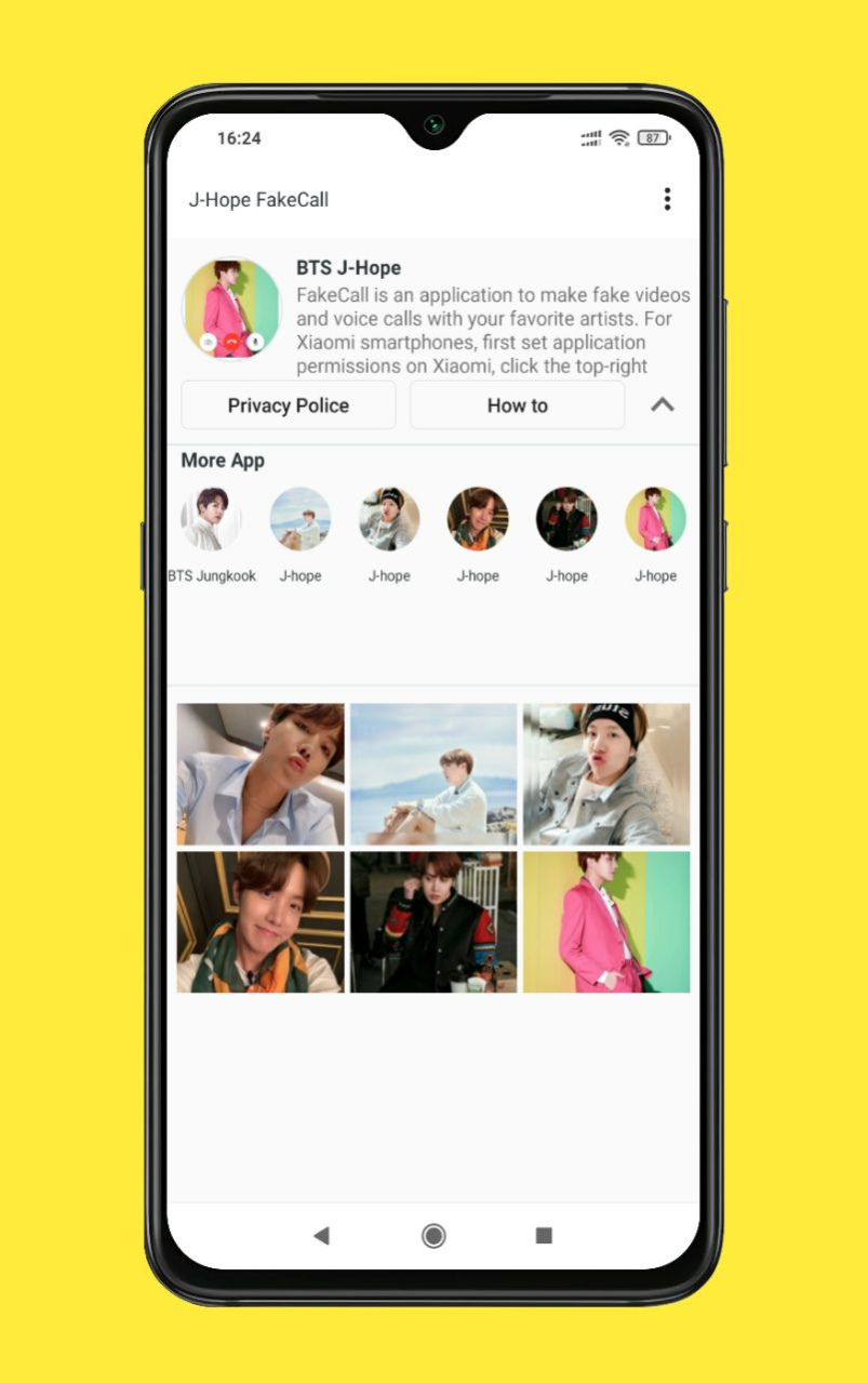 Fake Call with BTS J-Hope 1.0 Screenshot