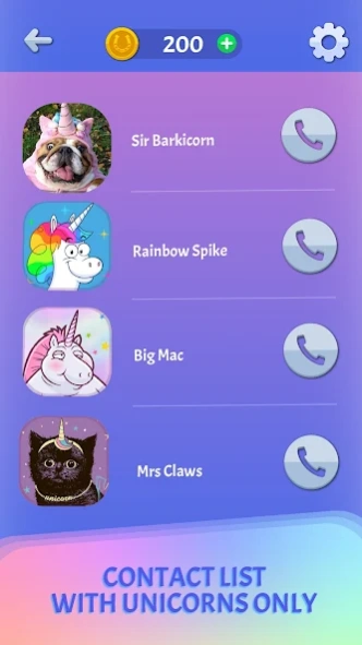 Unicorn Call & Chat: Prank Sim 2.3 Screenshot