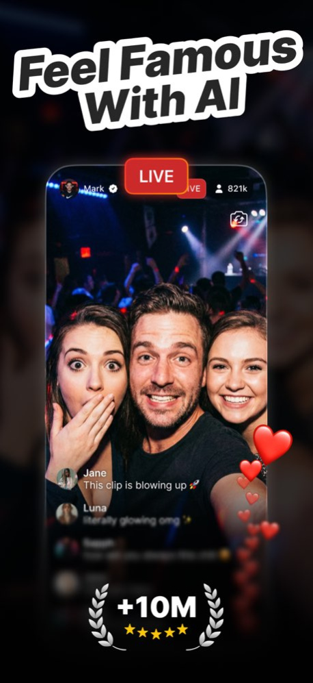 Famefy: AI Live Stream & Fans 3.1.0 Screenshot
