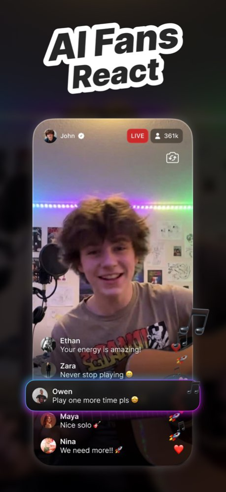 Famefy: AI Live Stream & Fans 3.1.0 Screenshot