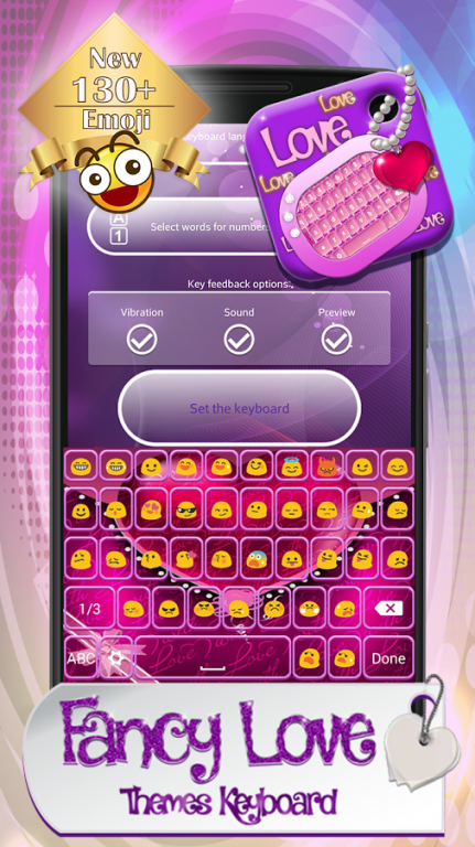 Fancy Love Themes Keyboard 4.0 Screenshot