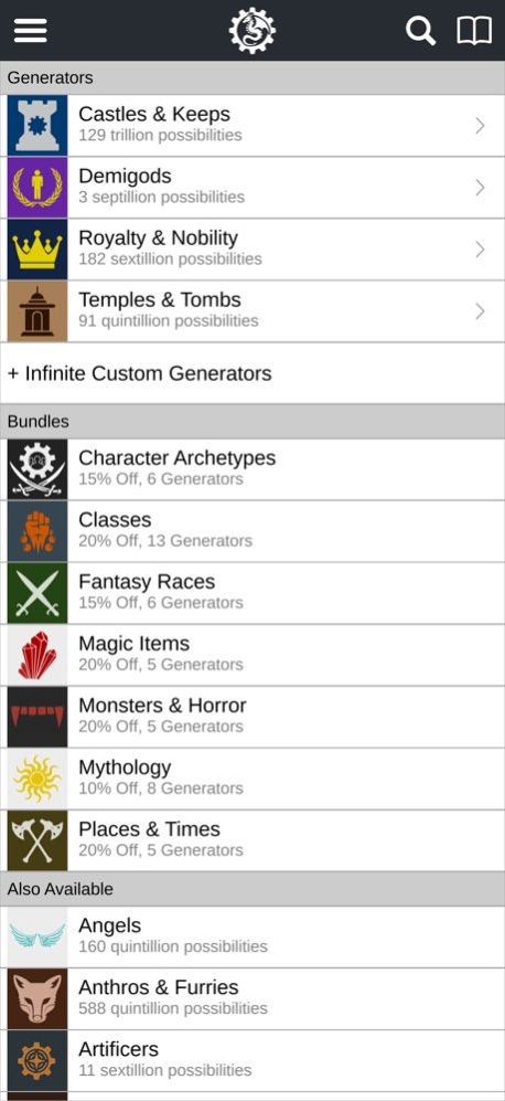 Fantasy Writer's Companion 14.3 Screenshot
