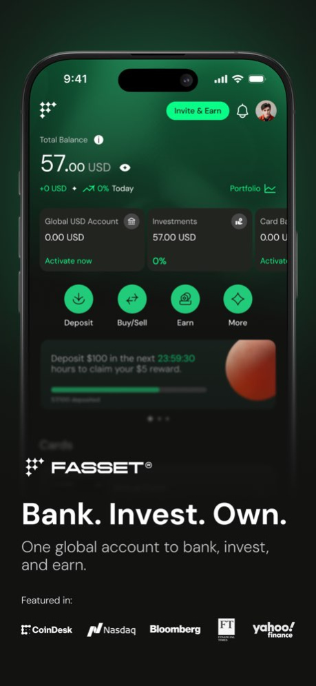 Fasset: Global Digital Bank 4.21 Screenshot