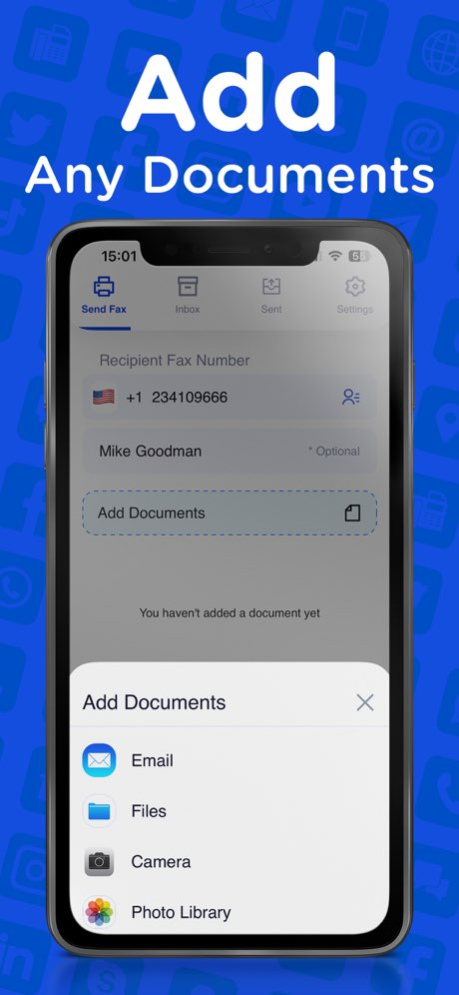Send Fax App-Faxes From iPhone 5.4.1 Screenshot