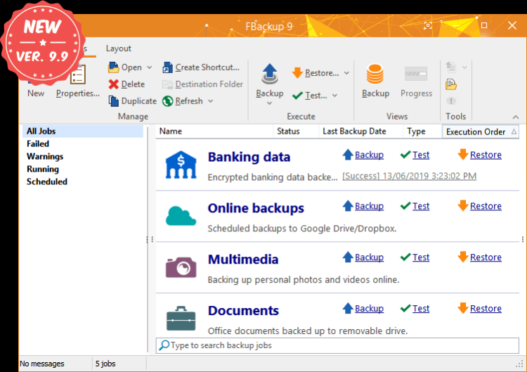 FBackup 9.9.1044 Screenshot