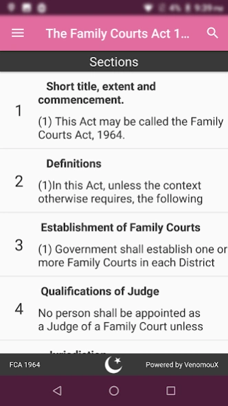 FCA 1964 - Family Courts Act  Screenshot