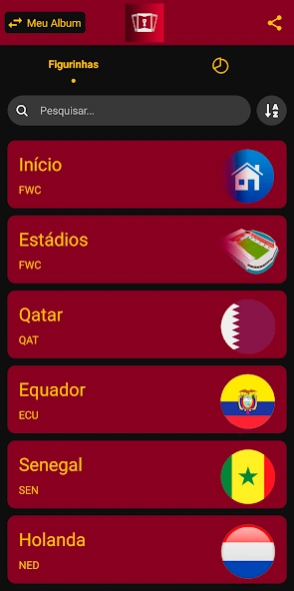 FIGURINHAS ÁLBUM DA COPA 2022 2.1 Screenshot