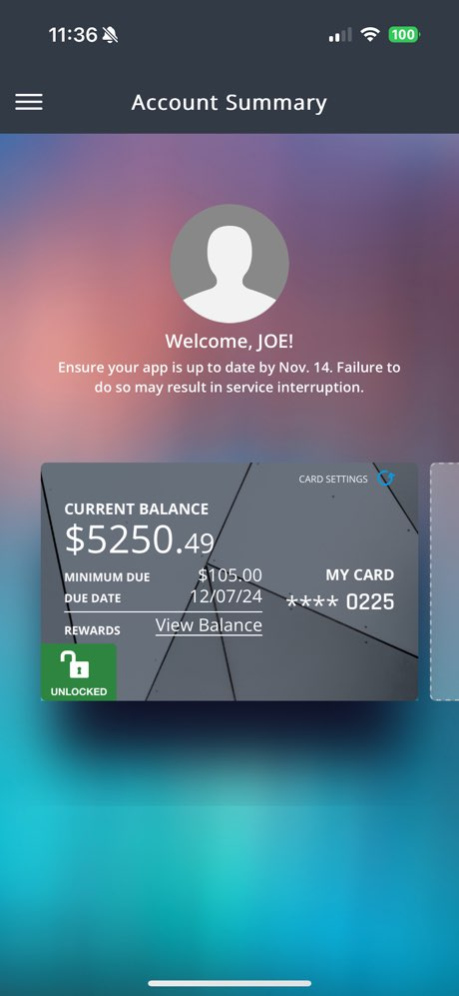 Financial First Card Manager 51.2.1 Screenshot