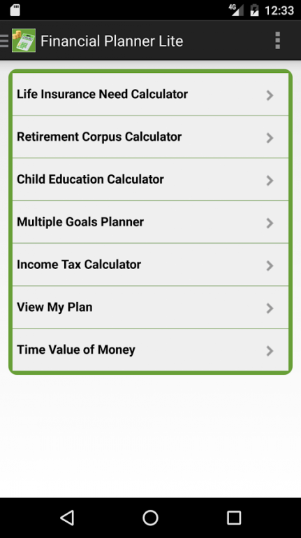 Financial Planner Lite 6.11 Screenshot