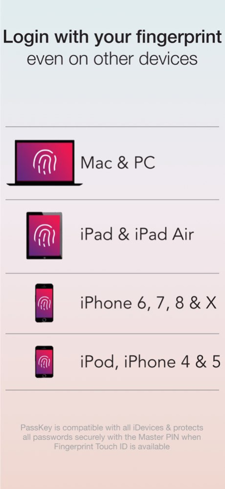 Fingerprint Login:PassKey Lock 5.4 Screenshot