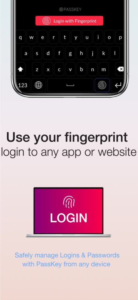 Fingerprint Login:PassKey Lock 5.4 Screenshot