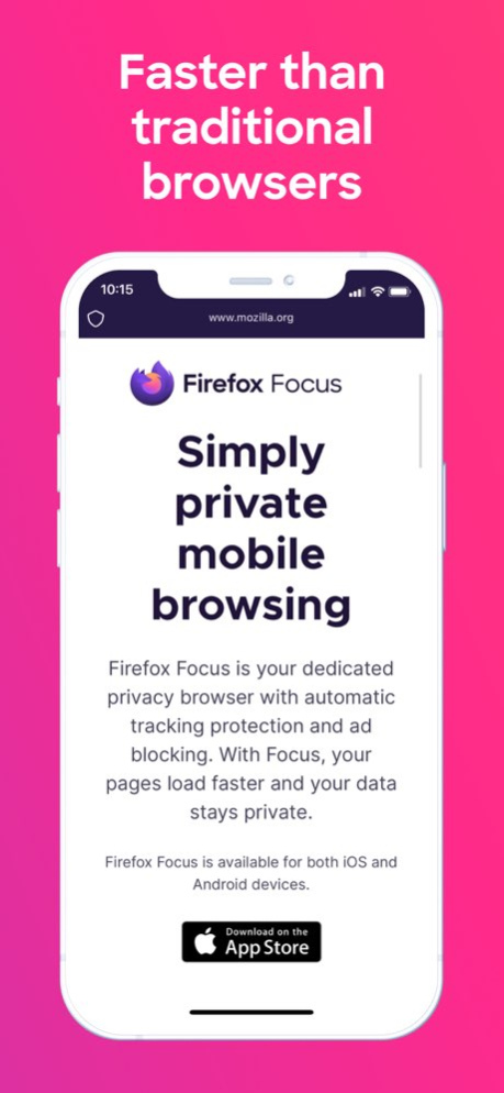 Firefox Focus: Privacy browser 155.0 Screenshot