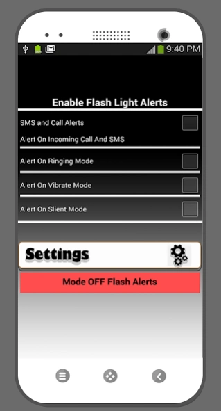 Flashlight Alert - Call SMS 4.1.6.00 Screenshot