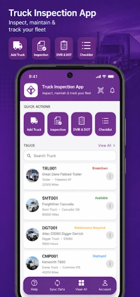 Truck Inspection & DVIR App  Screenshot