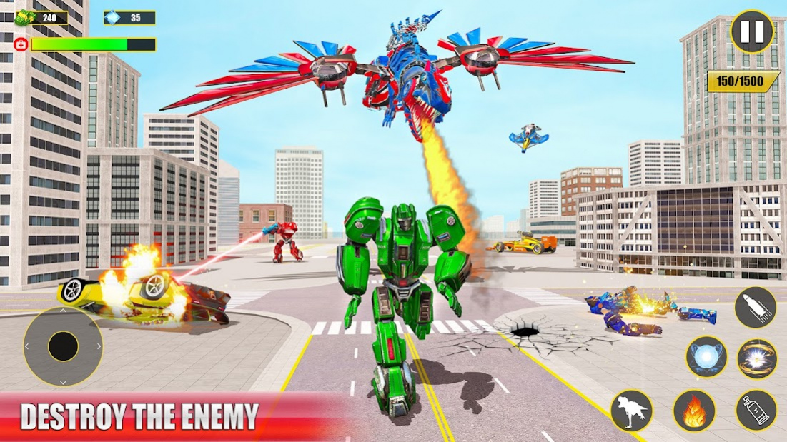 Flying Dinosaur Robot Car Game 1.2.1 Screenshot