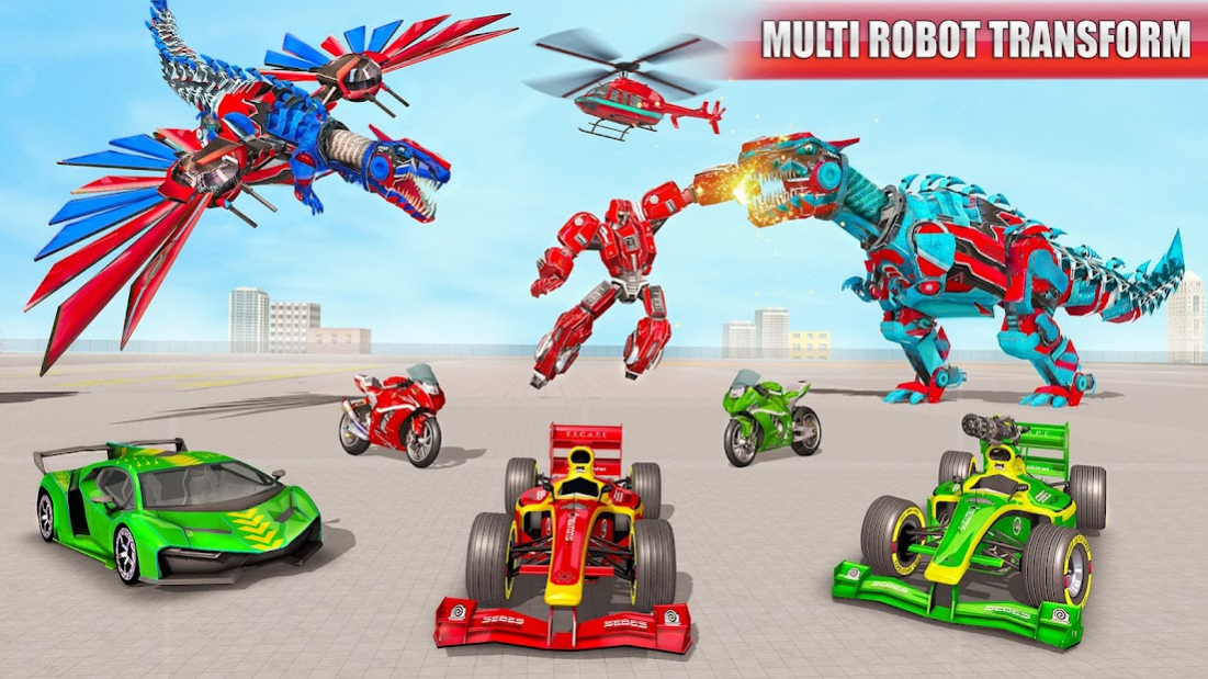 Flying Dinosaur Robot Car Game 1.2.1 Screenshot
