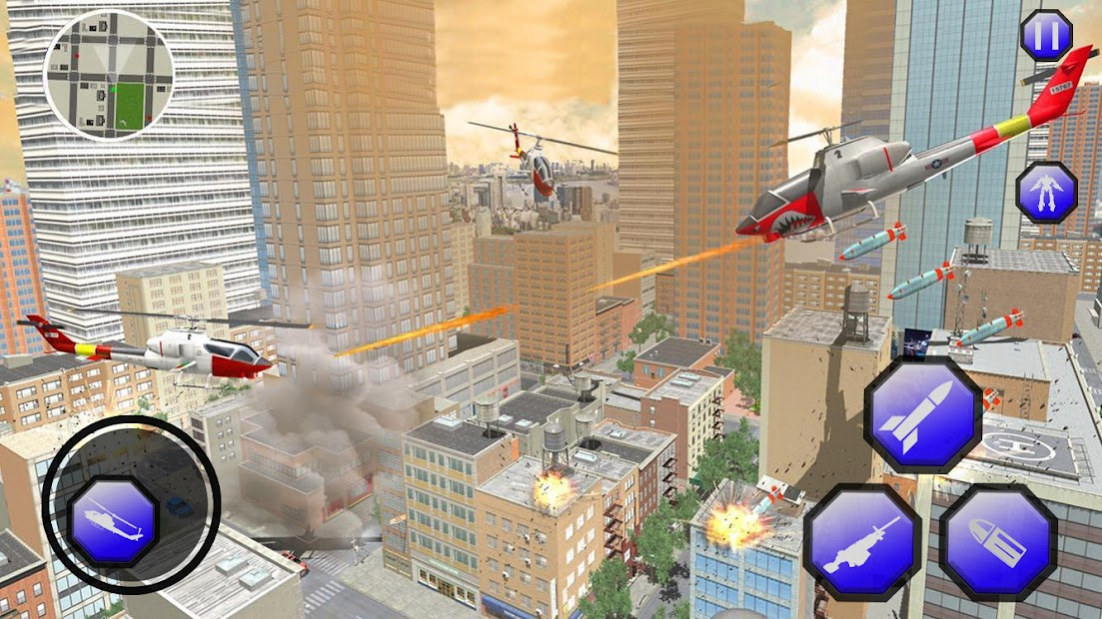 Flying Helicopter Robot Car Transform Robot Games 1.3 Screenshot