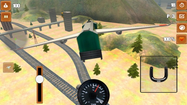 Flying Train Race Game Free  Screenshot