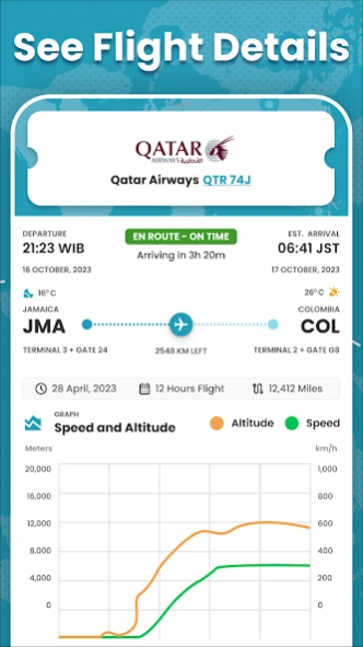 Flymat: Live Flight Tracker 2.1.2 Screenshot