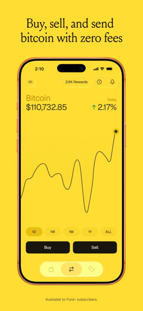 Fold: Bitcoin Personal Finance 200.46.0 Screenshot