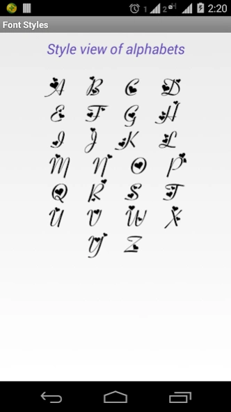 Font Styles 3.1 Screenshot