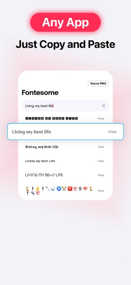 Fonts for iPhones - Cool Text 1.0.4 Screenshot