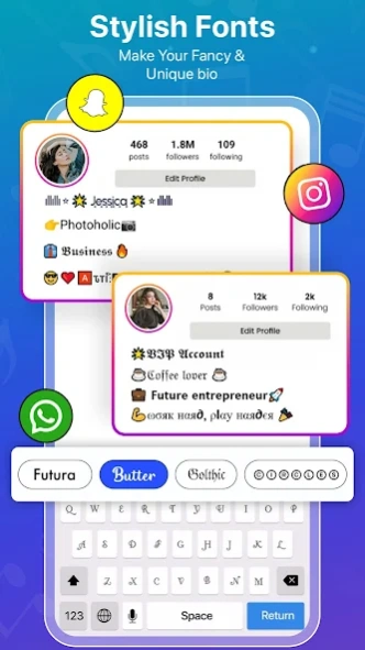 Fonts Keyboard Themes & Emoji  Screenshot