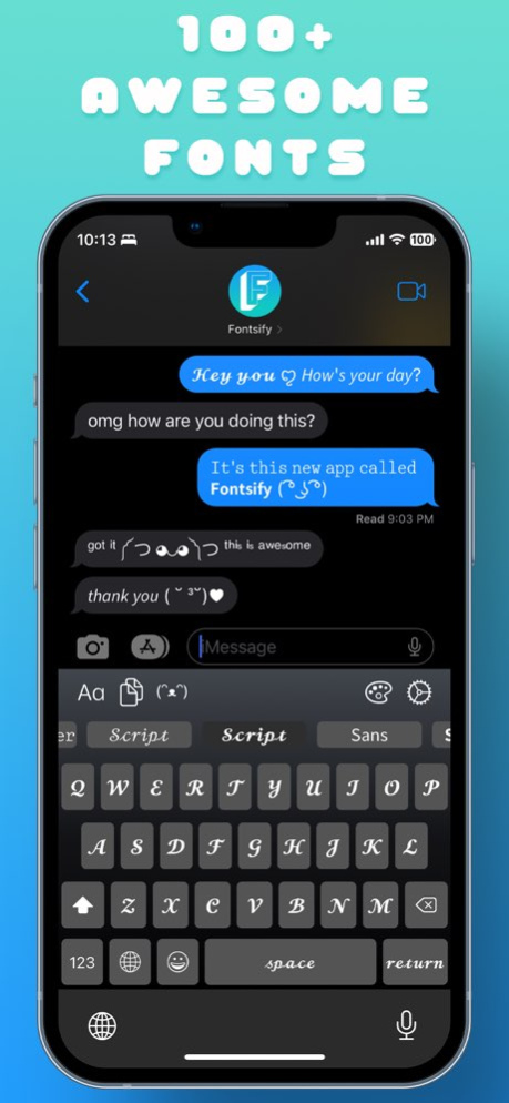 Custom Keyboard Fonts Fontsify 2.2 Screenshot