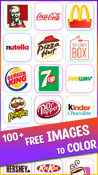 Food Logo Pixel Art Coloring 5.7 Screenshot