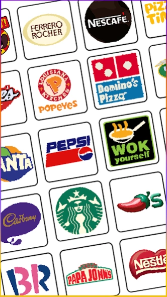Food Logo Pixel Art Coloring 5.7 Screenshot